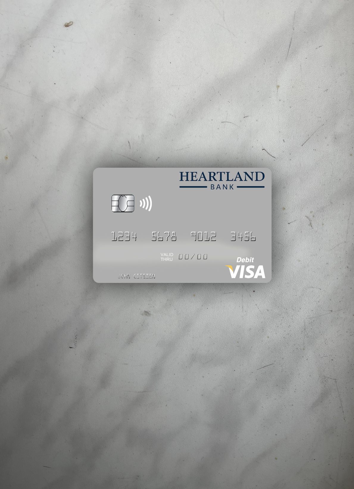 Download New Zealand Heartland Bank visa debit card photolook front Photoshop template